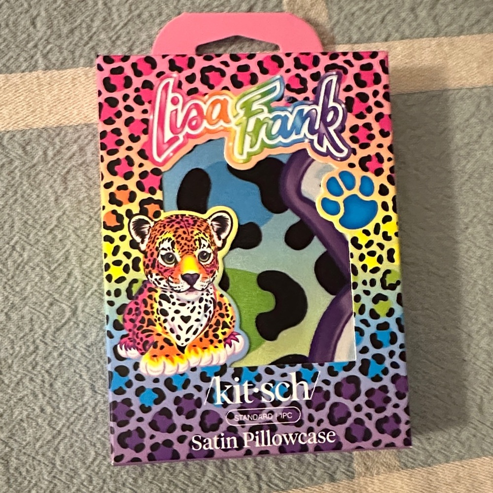 NEW UNOPENED Lisa Frank x kitsch Leopard Print Satin Pillowcase